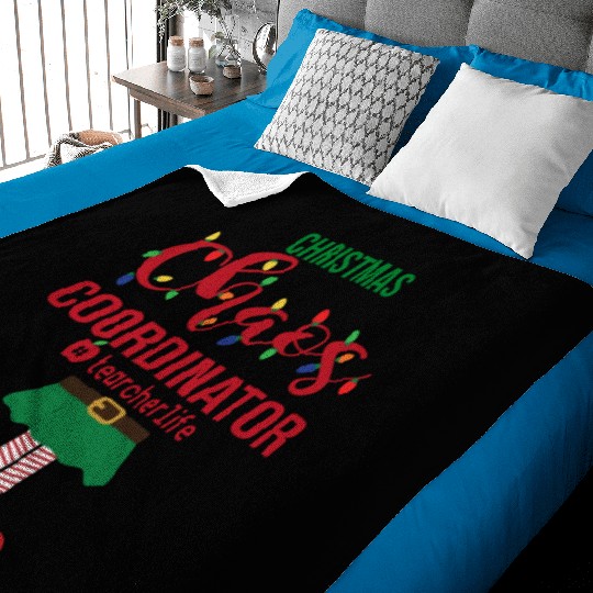 Christmas Chaos Coordinator Teacher Life Funny Baby Blankets