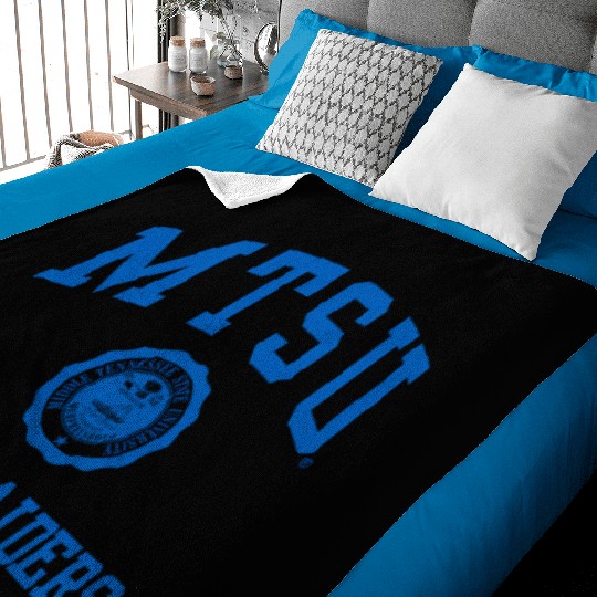 Middle Tennessee State Blue Raiders Seal Logo Baby Blankets
