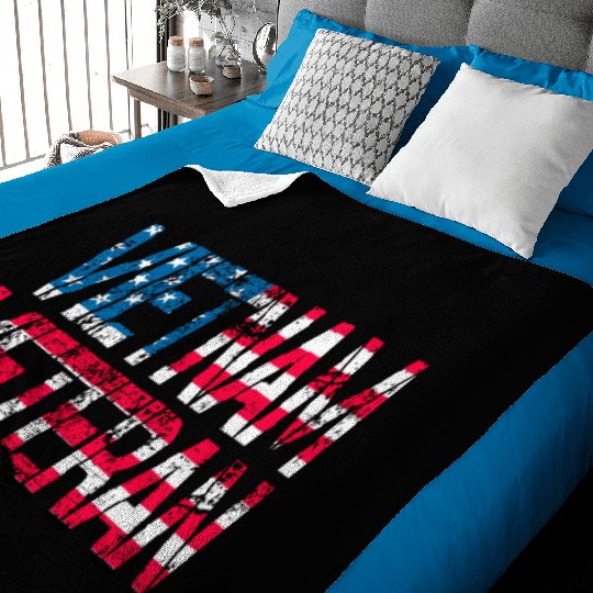 Vietnam Veteran Us Flag Vietnam Vets Baby Blankets