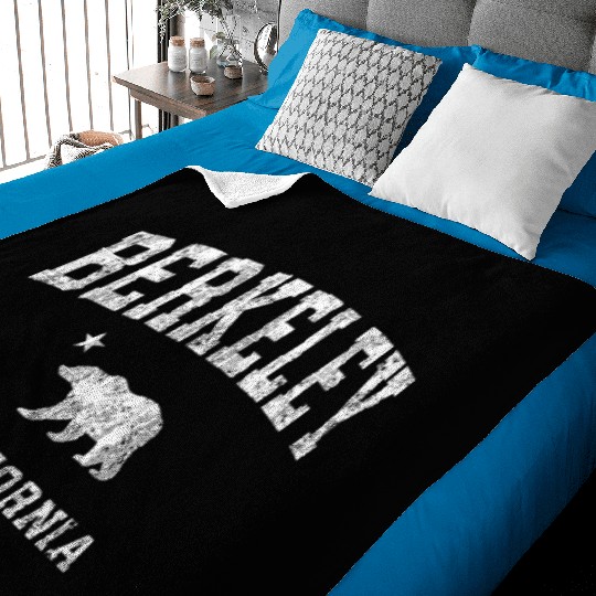Berkeley California Ca Distressed Sports Baby Blankets