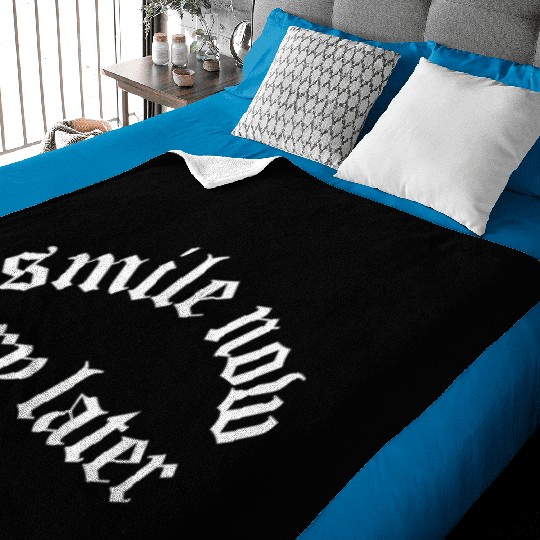 Chicano Tattoo Gang Smile Now Cry Baby Blankets