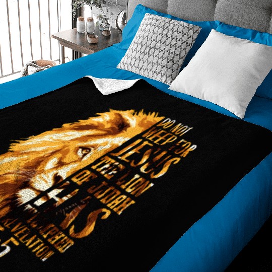 Christian Bible Verse Faith Religious Lion Judah Baby Blankets