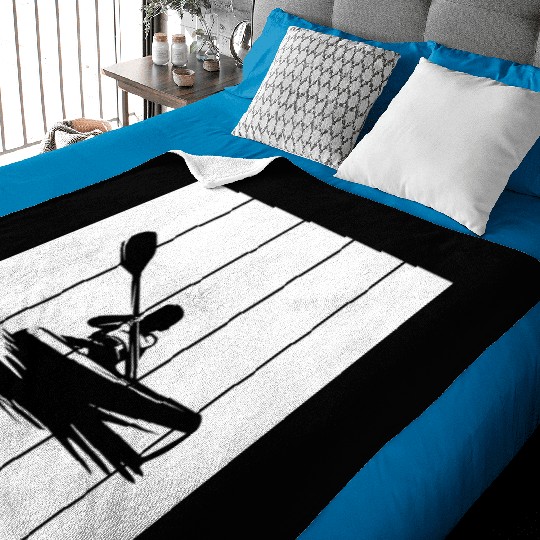 Man in a kayak boat rafting down a river Baby Blankets