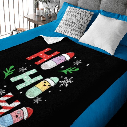 Ho Ho Ho Pills Pharmacist Cute Christmas Lover Baby Blankets