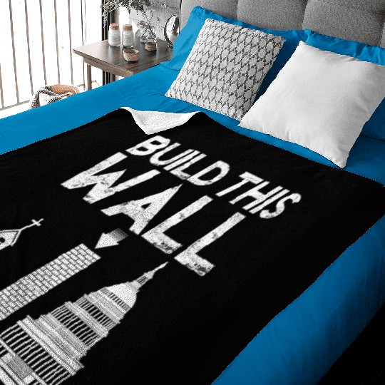 Build This Wall Separation Of Church And State Usa Baby Blankets