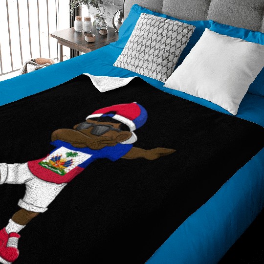 Dabbing Haitian Haiti Flag Dab Dance Baby Blankets