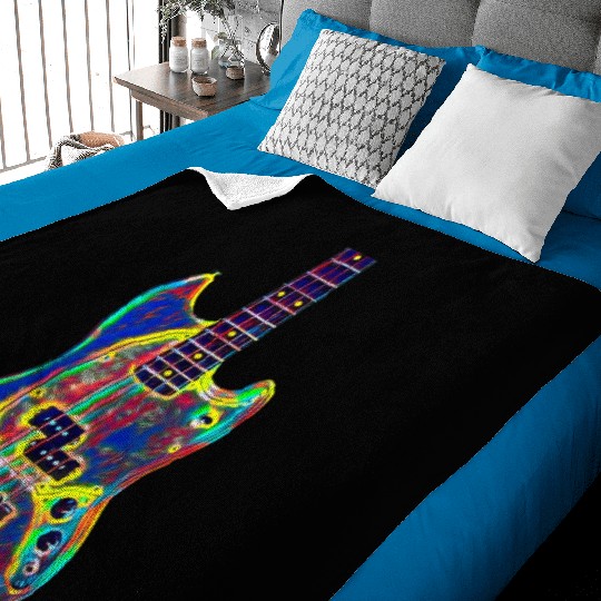 Bass Guitar Musician Player Baby Blankets