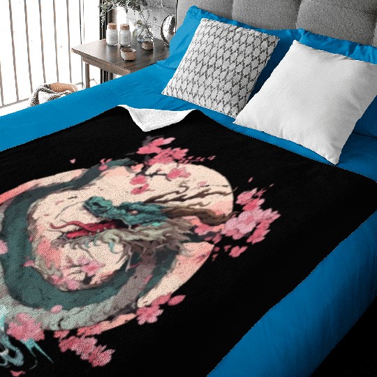 Japanese Dragon Cool Fantasy Chinese Asian Dragon Baby Blankets