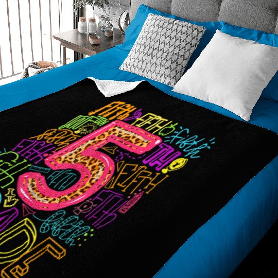 Typography 5th Grade Student Teacher Back To Baby Blankets