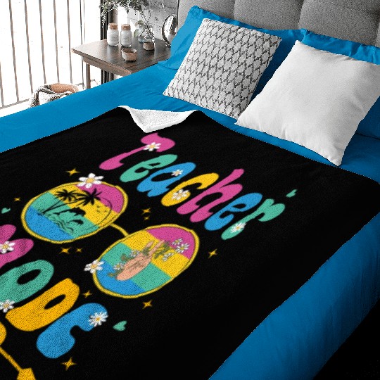 Last Day of School teacher mode off Teacher Baby Blankets