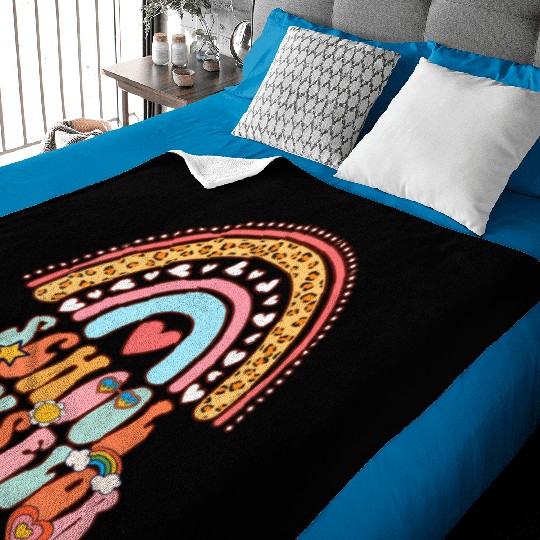 School Counselor Groovy Back to School Baby Blankets