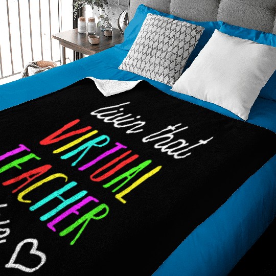 Virtual Teacher Life For Back To School Educator Baby Blankets