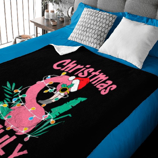 Funny Summer Beach Vacation Christmas In July Baby Blankets