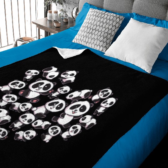 Panda Panda Panda Bear He Baby Blankets