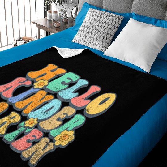 Hello Kindergarten Teacher Team Back To School Baby Blankets