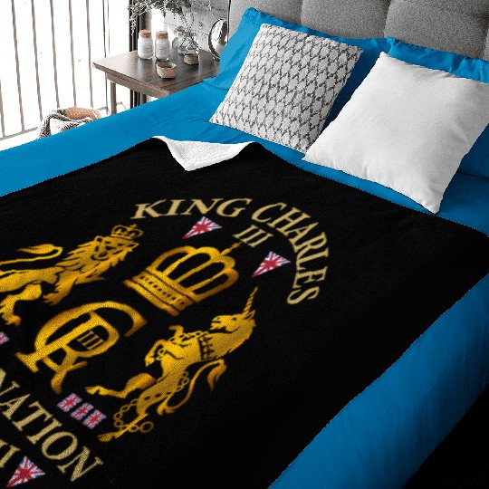 King Charles Iii British Monarch Royal Coronation Baby Blankets