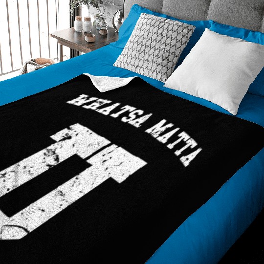 Whatsamatta U Fake College University Jersey Baby Blankets