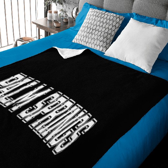 Palm Springs Ca California Usa Sports Varsity Styl Baby Blankets