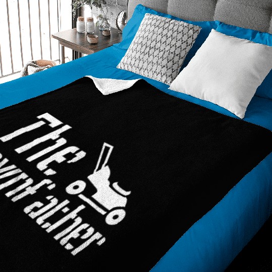 The Lawnfather Lawn Mowing Gardening Gardener Gift Baby Blankets