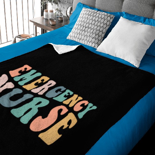 Groovy Er Nurse Emergency Room Nurse School Wo Baby Blankets