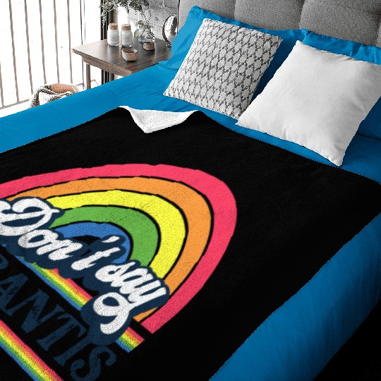 Don't Say DeSantis Rainbow liberal Florida LGBTQ Baby Blankets
