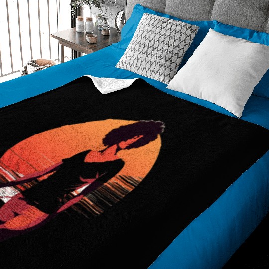 Golfer Girl Afro Woman Golf Player African Baby Blankets