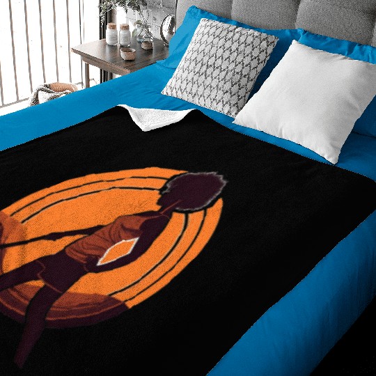 Golfer Girl Afro Woman Golf Player African Baby Blankets