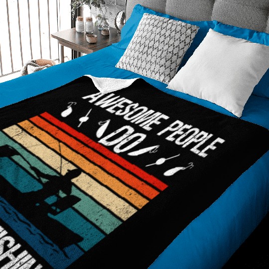 Awesome People Do Kayak Fishing Baby Blankets