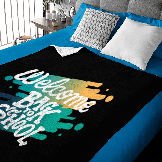 welcome back to school Baby Blankets