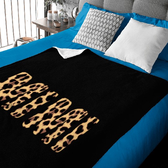 Mimi Leopard Print Animal Print Safari Grandma Baby Blankets