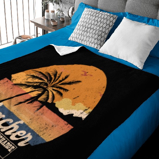 Funny Last Day Of School Teacher Summer Recharge Baby Blankets