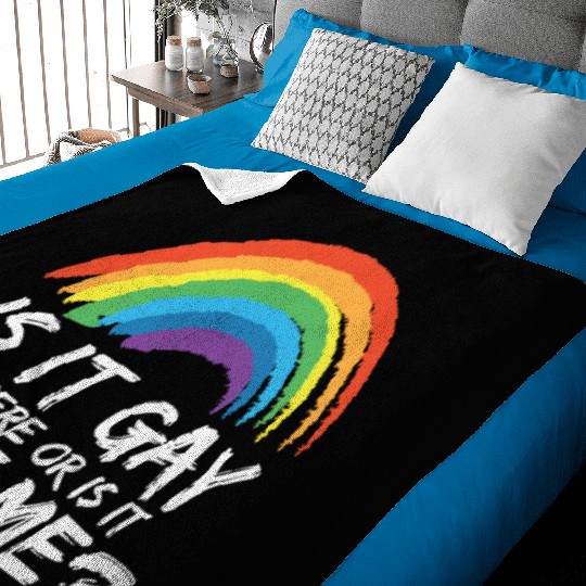 Proud LGBTQ Ally Is It Gay Here Gay Pride Parade Baby Blankets