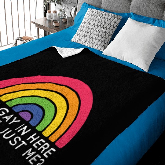 Is It Gay Here LGBTQ Trans Gay Pride Proud Ally Baby Blankets