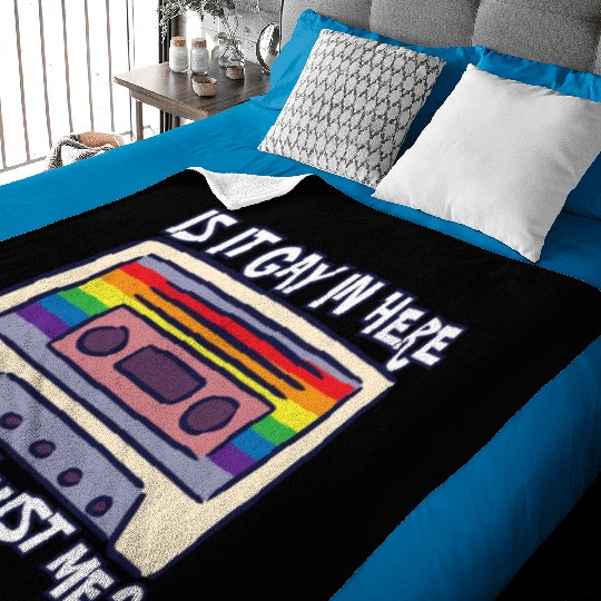 Is It Gay Here LGBTQ Ally Trans Gay Pride Rainbow Baby Blankets