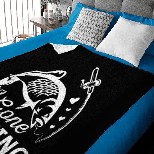 Gone Fishing For Men Fishing Lover Fisherman Funny Baby Blankets