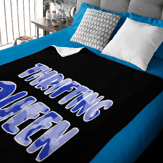 Thrifting Queen blue camo Baby Blankets