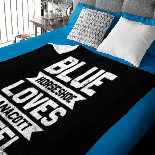 Blue Horseshoe Loves Anacott Steel Baby Blankets