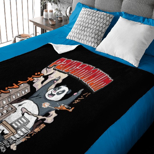 Pandemonium Panda Giant Attacking Baby Blankets