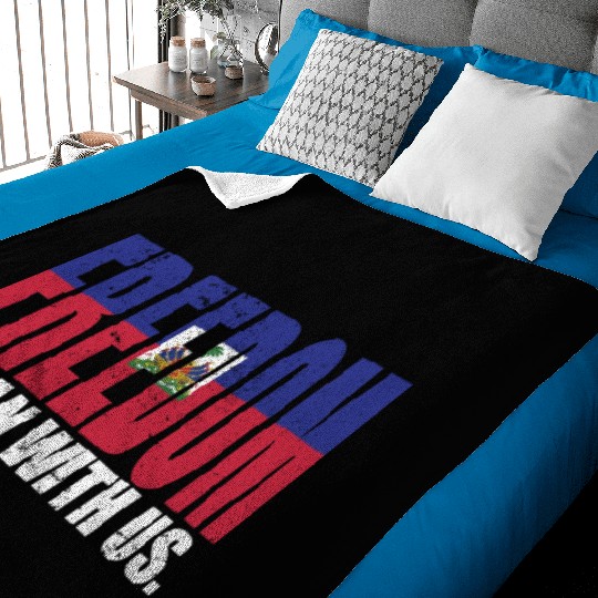 Haitian Pride Freedom Began With Us Haiti Baby Blankets