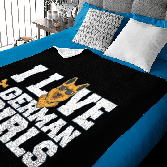 Funny German Shepherd Owner Quote I Love Hairy Baby Blankets