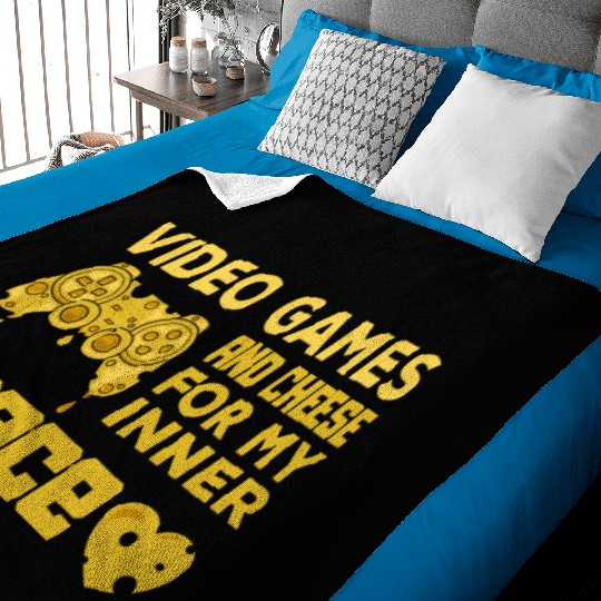 Video Games Gaming Cheese Love Gift Baby Blankets