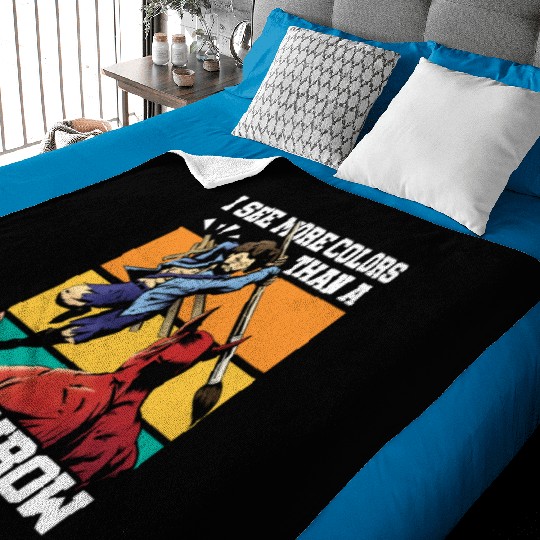 I See More Colors That a Rainbow Painter Painting Baby Blankets