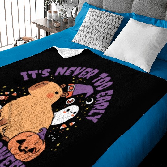 It Is Never Too Early For Halloween Cute Capybara Baby Blankets
