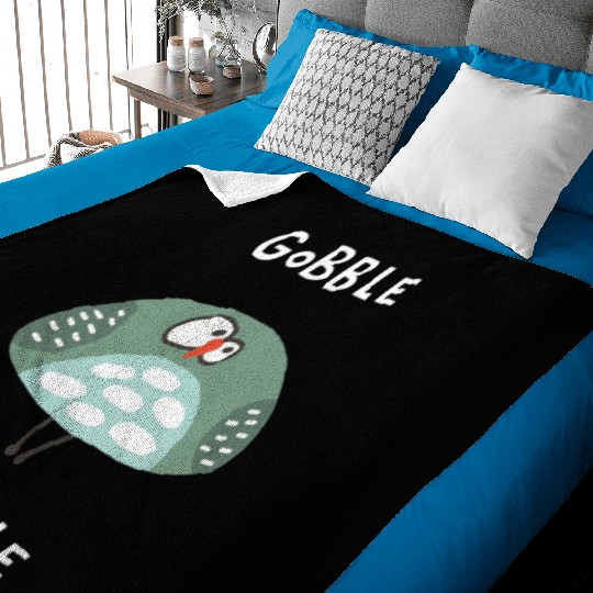 Gobble Gobble Strange Bird Baby Blankets