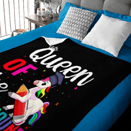 Queen Of The Playground Back To School Baby Blankets