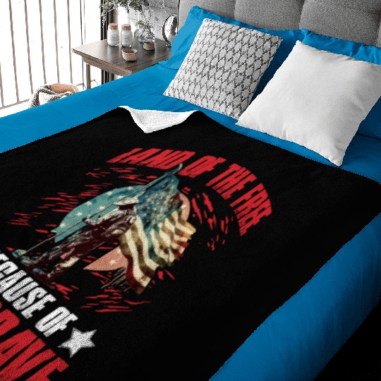 Land of the free because of the Brave Baby Blankets