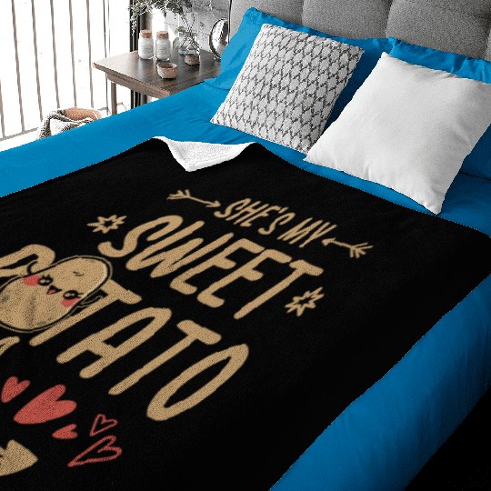 She Is My Sweet Potato Baby Blankets