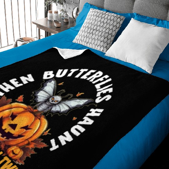 Butterfly Halloween Trick Or Treat Insect Lover Baby Blankets