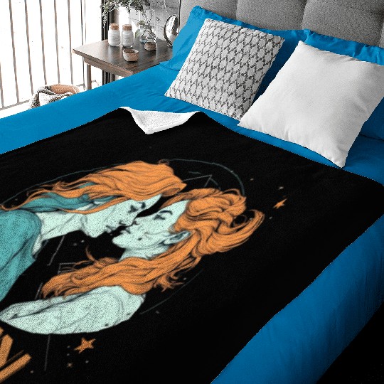 Lesbian Gemini zodiac sign gay girls horoscope Baby Blankets