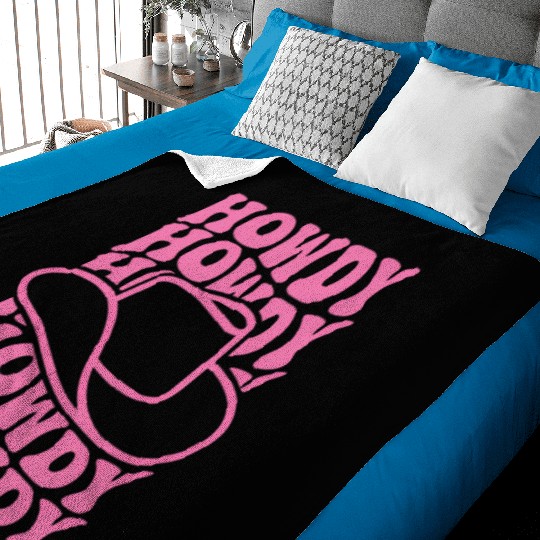 Howdy Western Rodeo Cory Southern Cowgirl Baby Blankets